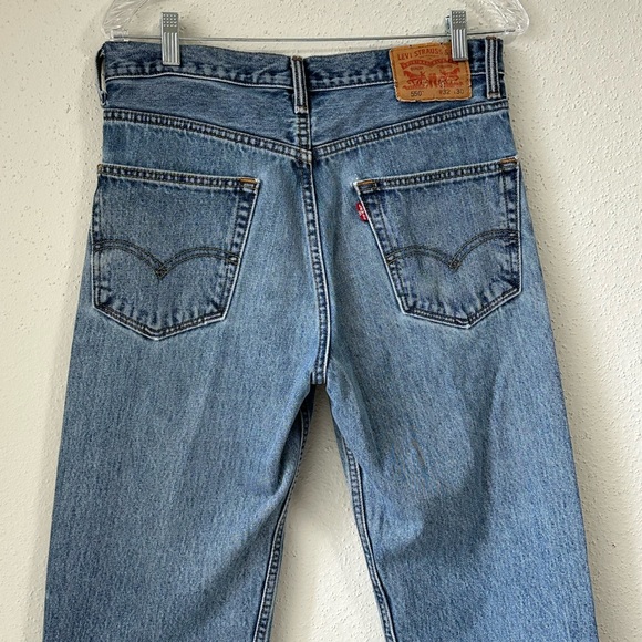 Levis 550 Relaxed Fit Jeans Men's 32x 30 Blue Denim Straight Leg Light Wash - Picture 7 of 8